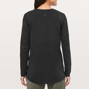 Lululemon Emerald Long Sleeve Tee Pima Cotton Black